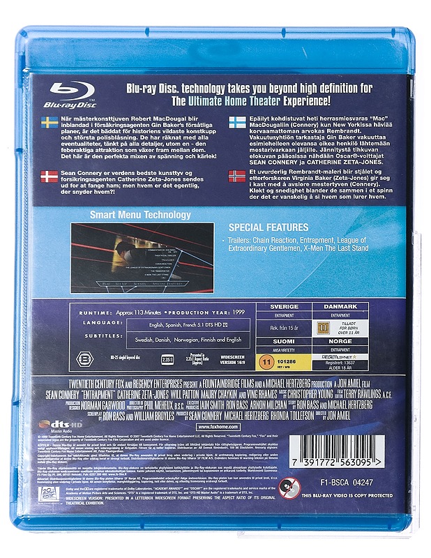 Entrapment - Blu-Ray - Blu-ray-levyt - 10105427796 - 1