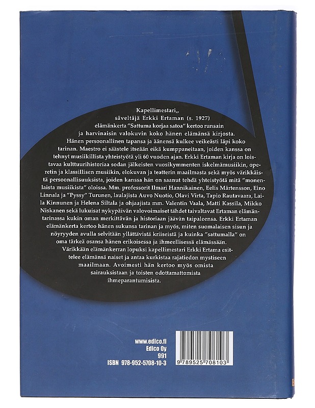 Sattuma korjaa satoa : monenlaista musiikista - Ertama, Erkki - Elämäkerrat ja muistelmat - 10105427854 - 1