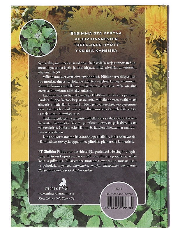 Villivihannekset : terveyttä pihoilta, niityiltä ja metsistä - Piippo, Sinikka - Tietokirjat ja oppaat - 10105427860 - 1