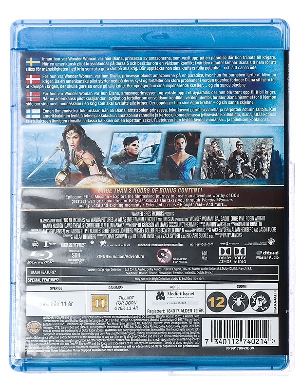 Wonder Woman - Blu-Ray - Blu-ray-levyt - 10105427910 - 1