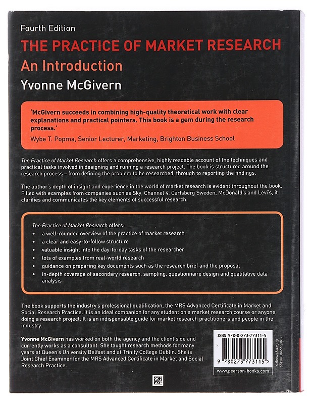 The practice of market research : an introduction - Yvonne McGivern - Tietokirjat ja oppaat - 10105427951 - 1