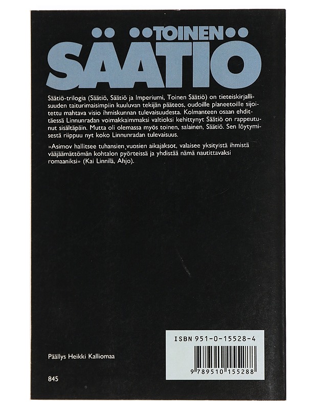 Toinen säätiö - Asimov, Isaac - Fantasia- ja scifi - 10105427957 - 1