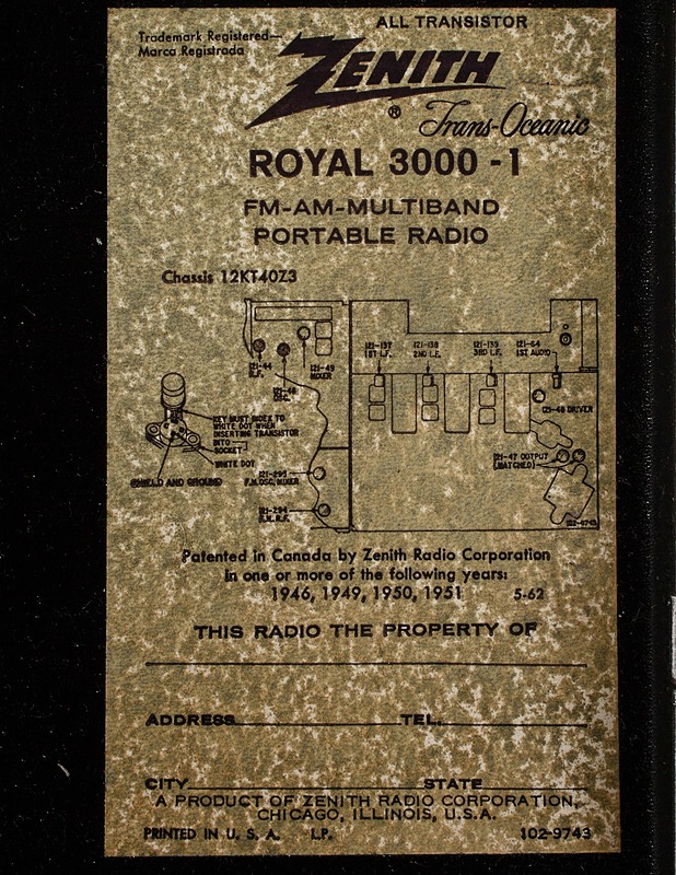 ZENITH Roayl 3000-1 radio - Audio - 10105428003 - 4