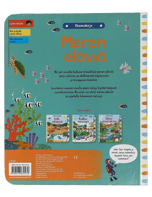 Etsimiskirja : Meren eläviä - Macmillan Publishers, Leikki-ikäisille - Lastenkirjat - 10105428032 - 1