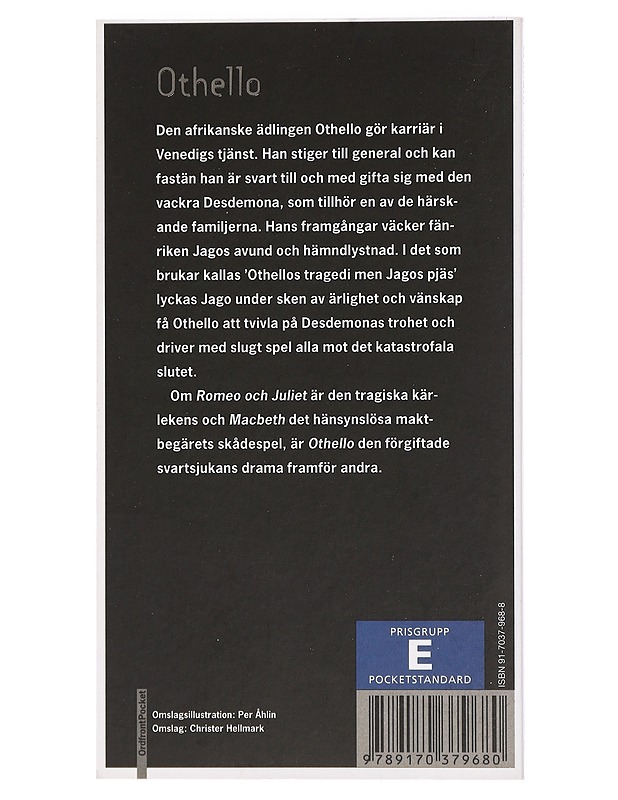 Othello - Shakespeare, William - Romaanit ja novellit - 10105428076 - 1