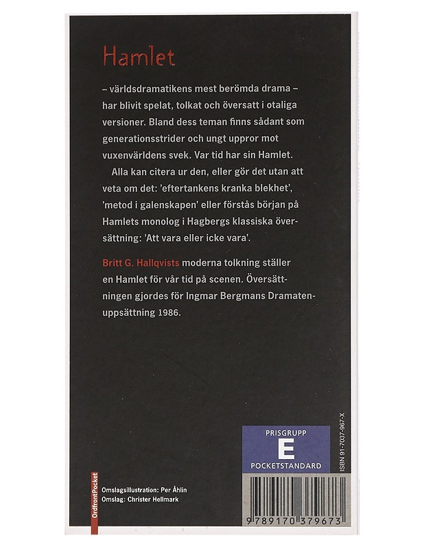 Hamlet - Shakespeare, William - Romaanit ja novellit - 10105428081 - 1