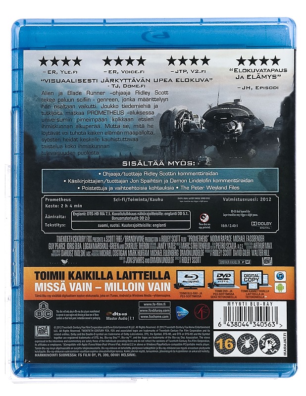 Prometheus - Blu-Ray + DVD - Blu-ray-levyt - 10105428270 - 1