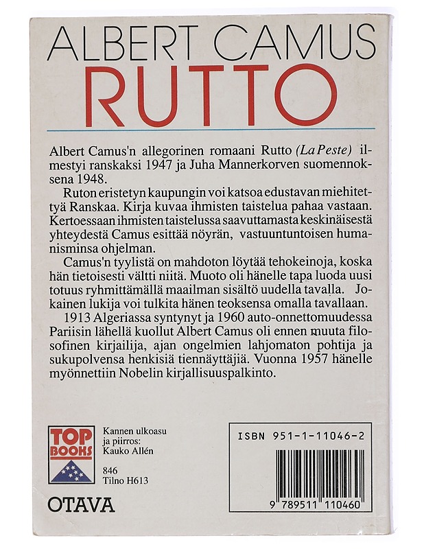 Rutto - Camus, Albert - Romaanit ja novellit - 10105428382 - 1