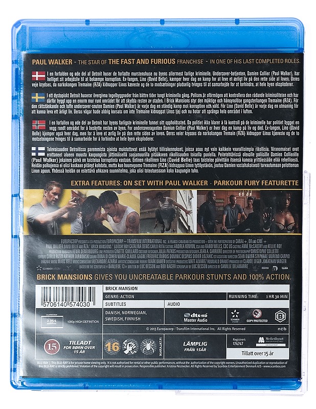 Brick Mansions - Blu-ray - Blu-ray-levyt - 10105428569 - 1