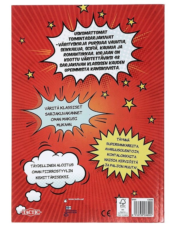 Uskomattomat toimintasarjakuvat -värityskirja - Korpela, Vesa - Tietokirjat ja oppaat - 10105428576 - 1