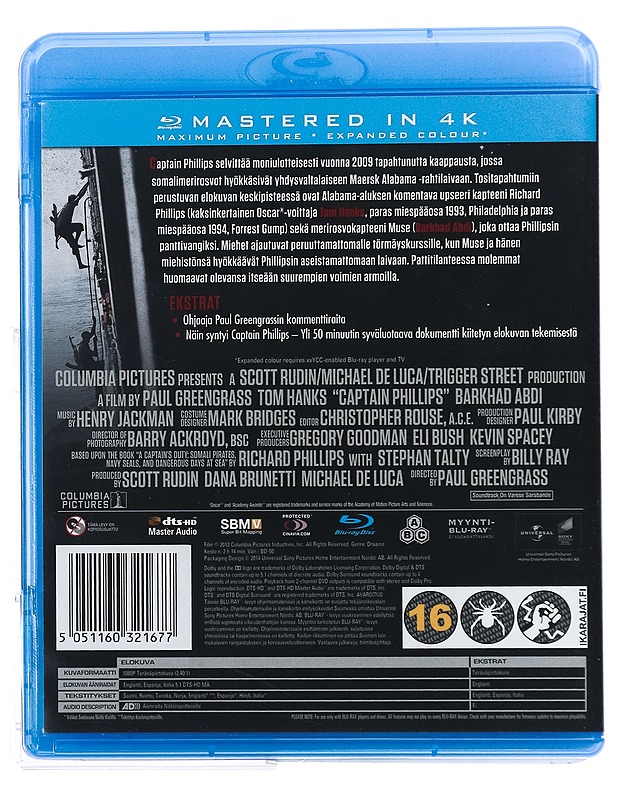 Captain Phillips - Blu-ray - Blu-ray-levyt - 10105428647 - 1