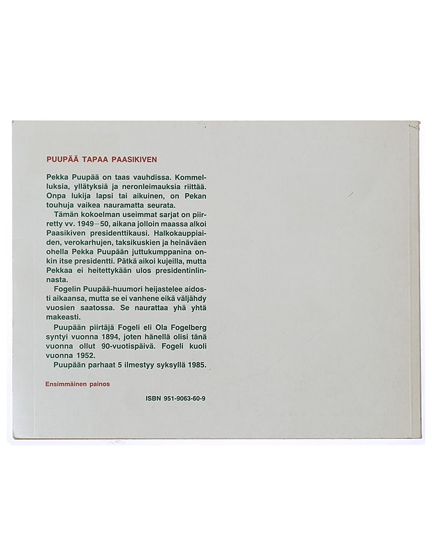 Puupään parhaat : sarjakuvia. 4 - Fogeli - Sarjakuvat - 10105428655 - 1