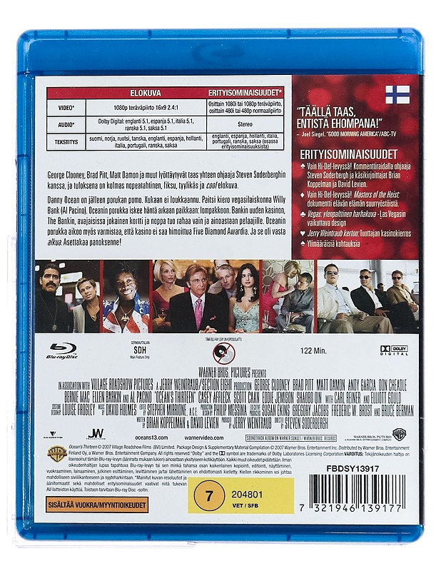 Ocean's Thirteen - Blu-ray - Blu-ray-levyt - 10105428657 - 1