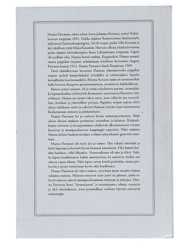 Hanna Partanen ja Kuopion kalakukko - Raimo Kerman - Elämäkerrat ja muistelmat - 10105428666 - 1