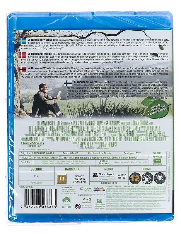 A Thousand Words - Blu-Ray - Blu-ray-levyt - 10105428672 - 1