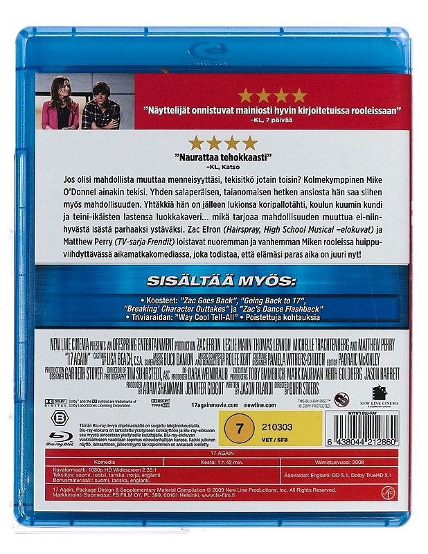 17 Again - Blu-Ray - Blu-ray-levyt - 10105428719 - 1