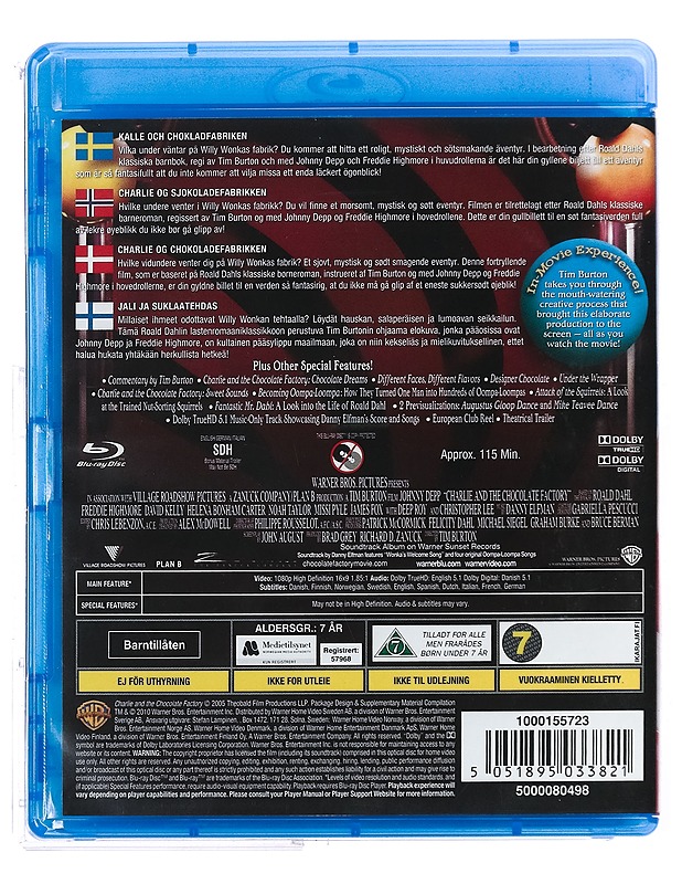 Charlie and the chocolate factory - Blu-ray - Blu-ray-levyt - 10105428743 - 1