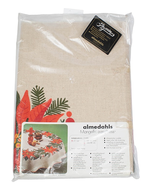 ALMEDAHLS Joulutähtikranssi pöytäliina, 130x180 cm - retro - Joulutuotteet - 10105428759 - 0