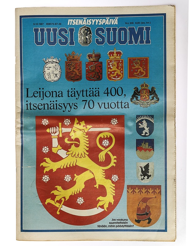 Uusi Suomi N:o 330 sunnuntai 6.12.1987 - Lehdet - 10105428764 - 0