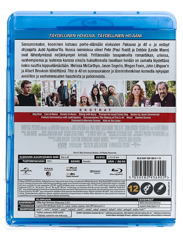 This Is 40 - Blu-Ray - Blu-ray-levyt - 10105428960 - 1