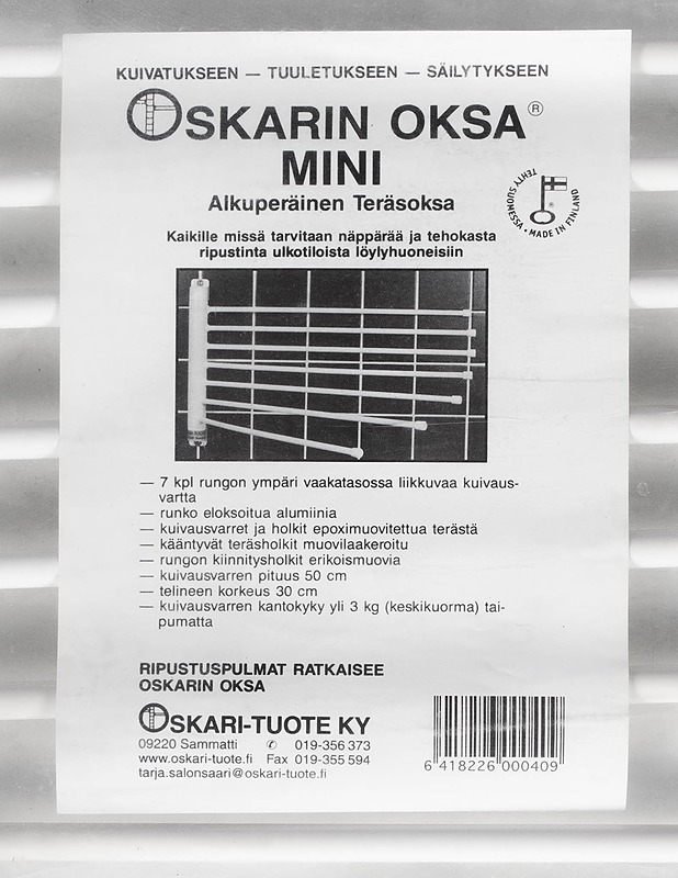 OSKARI-TUOTE Oskarin Oksa Mini kuivausteline - Rakennustarvikkeet - 10105428969 - 1