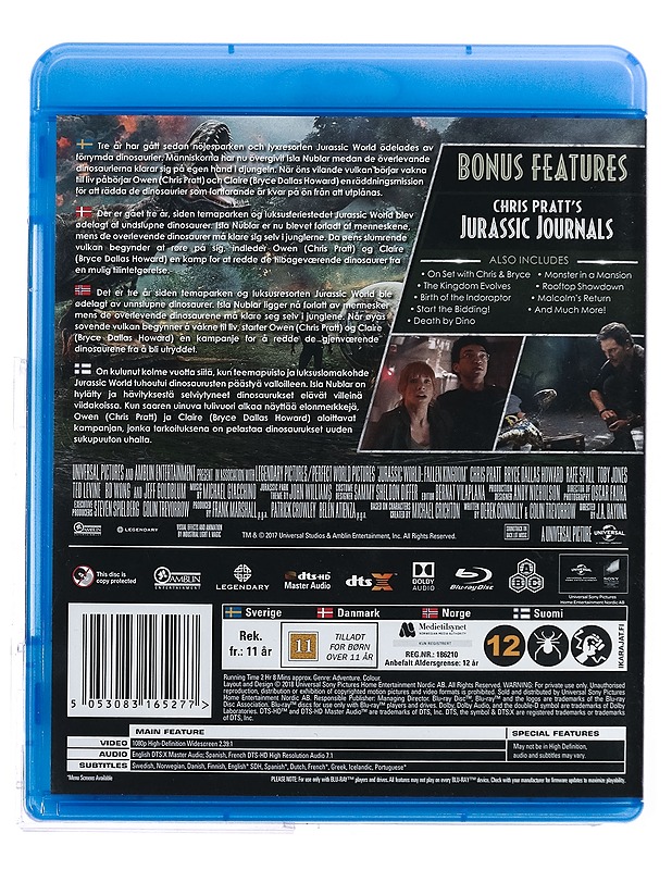 Jurassic World: Fallen kingdom - Blu-Ray - Blu-ray-levyt - 10105429023 - 1