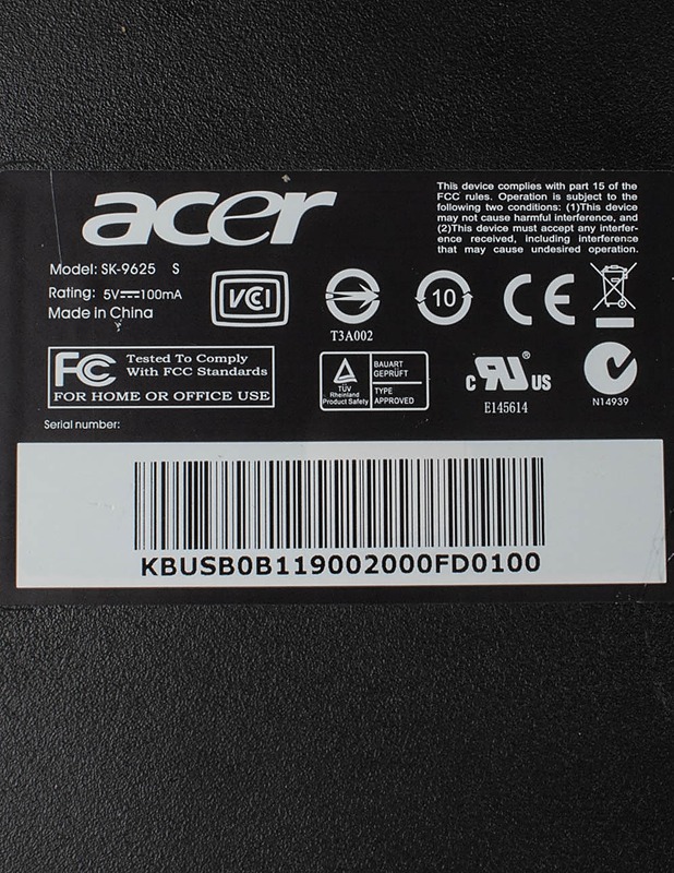 ACER SK-9625 näppäimistö - Tietokoneet - 10105429055 - 2