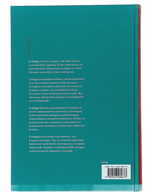 Urologia - Ala-Opas, Martti - Tietokirjat ja oppaat - 10105429056 - 1