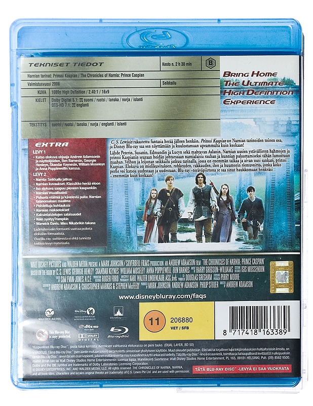 Narnian Tarinat: Prinssi Kaspian - Blu-Ray - Blu-ray-levyt - 10105429122 - 1