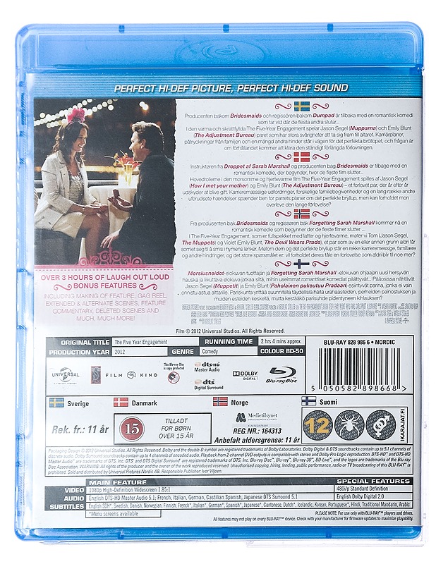 The Five-year Engagement - Blu-Ray - Blu-ray-levyt - 10105429135 - 1