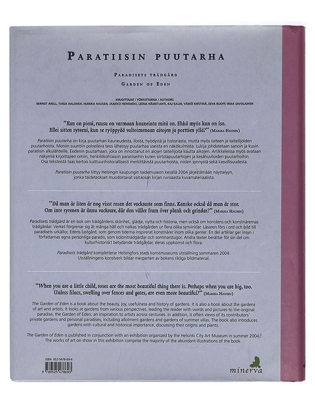 Paratiisin puutarha : Paradisets trädgård : Garden of Eden - Berndt, Arell - Tietokirjat ja oppaat - 10105429171 - 1