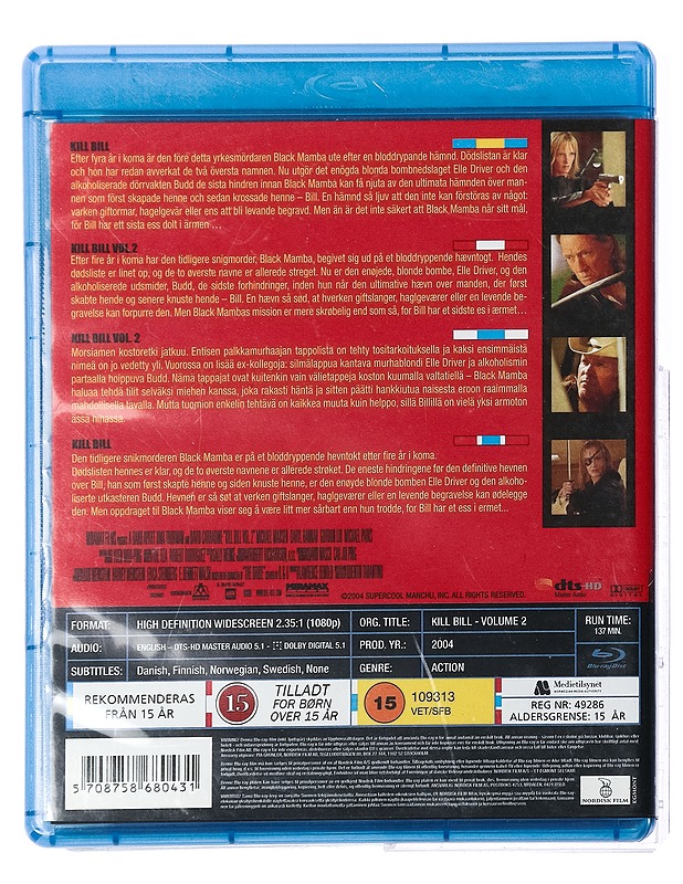 Kill Bill Vol 2 - Blu-Ray - Blu-ray-levyt - 10105429180 - 1