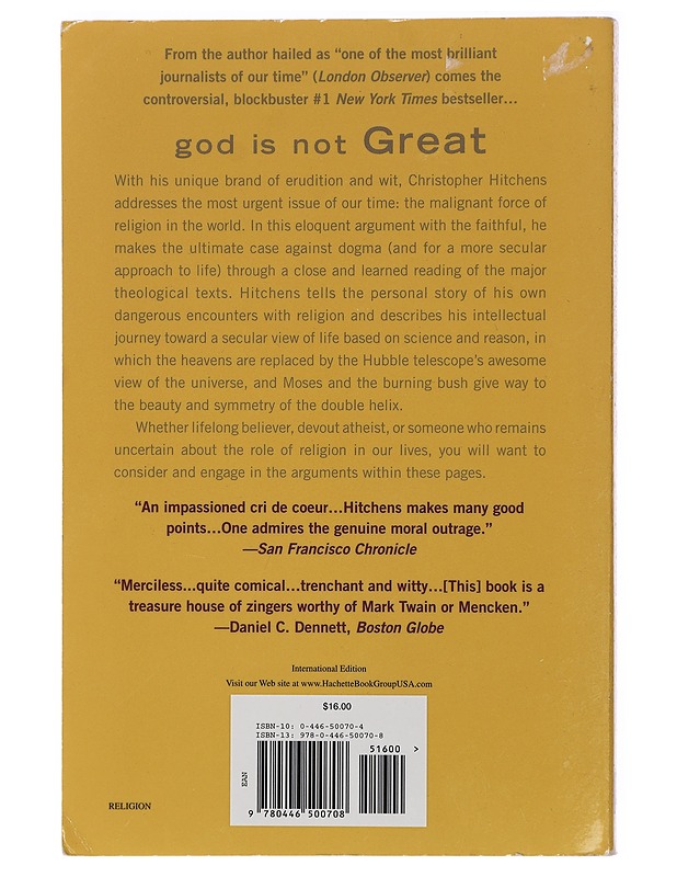 God Is Not Great: How Religion Poisons Everything - Hitchens, Christopher - Tietokirjat ja oppaat - 10105429218 - 1