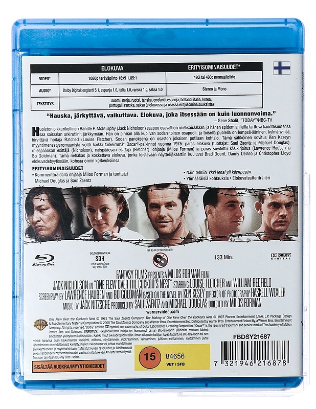 Yksi lensi yli käenpesän - Blu-Ray - Blu-ray-levyt - 10105429230 - 1