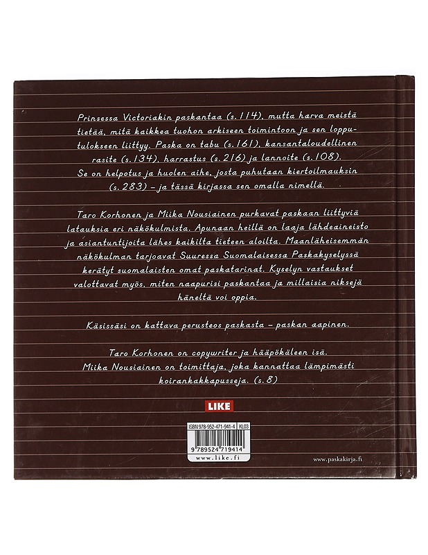 Paskakirja - Korhonen, Taro - Tietokirjat - 10105429229 - 1