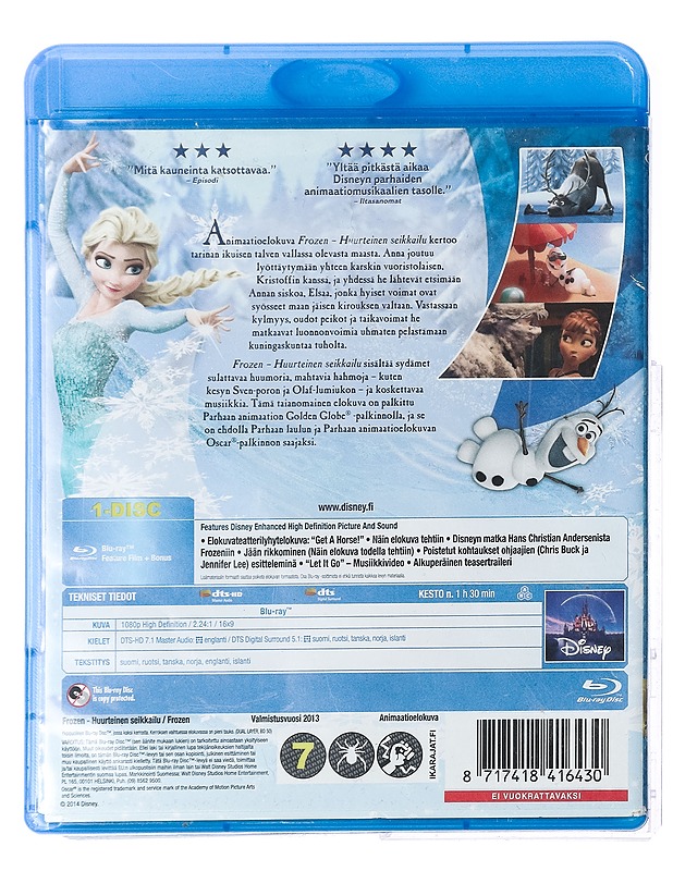 Frozen: Huurteinen seikkailu - Blu-ray - Blu-ray-levyt - 10105429236 - 1