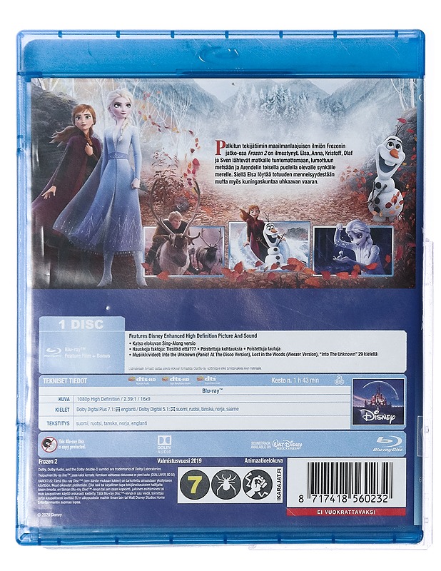 Frozen II - Blu-Ray - Blu-ray-levyt - 10105429242 - 1