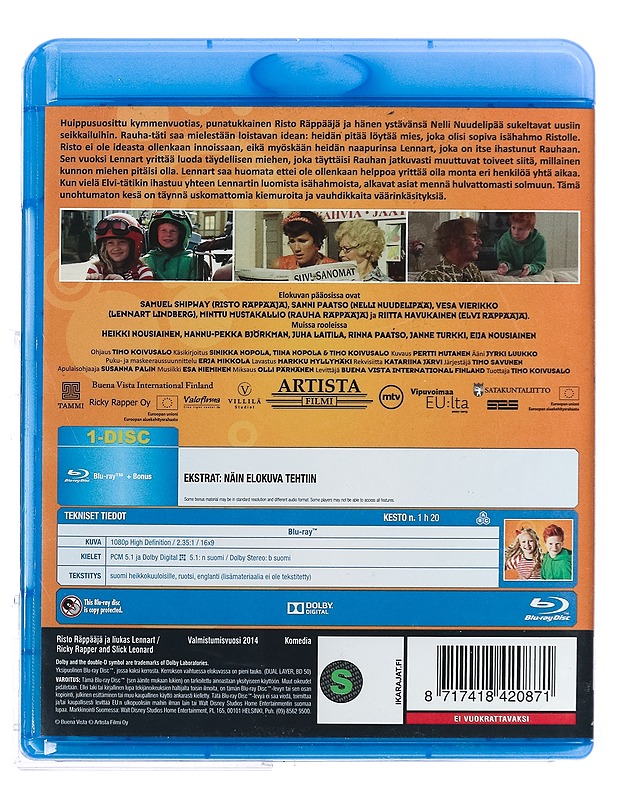 Risto Räppääjä Ja Liukas Lennart - Blu-Ray - Blu-ray-levyt - 10105429289 - 1