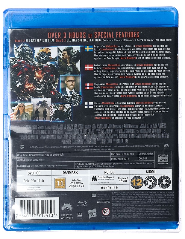Transformers: Age Of Extinction - Blu-Ray - Blu-ray-levyt - 10105429300 - 1