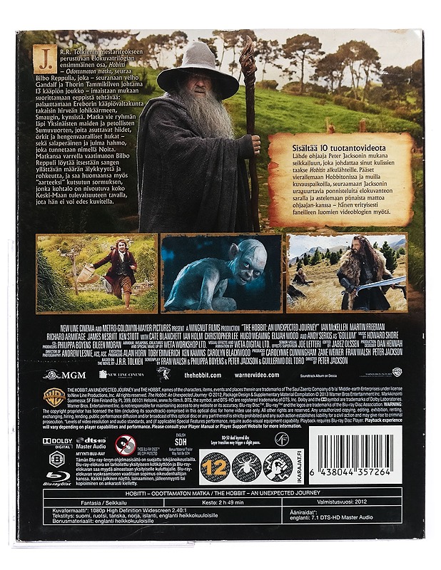 Hobbit: An Unexpected Journey: Extended Edition - Blu-Ray - Blu-ray-levyt - 10105429343 - 1