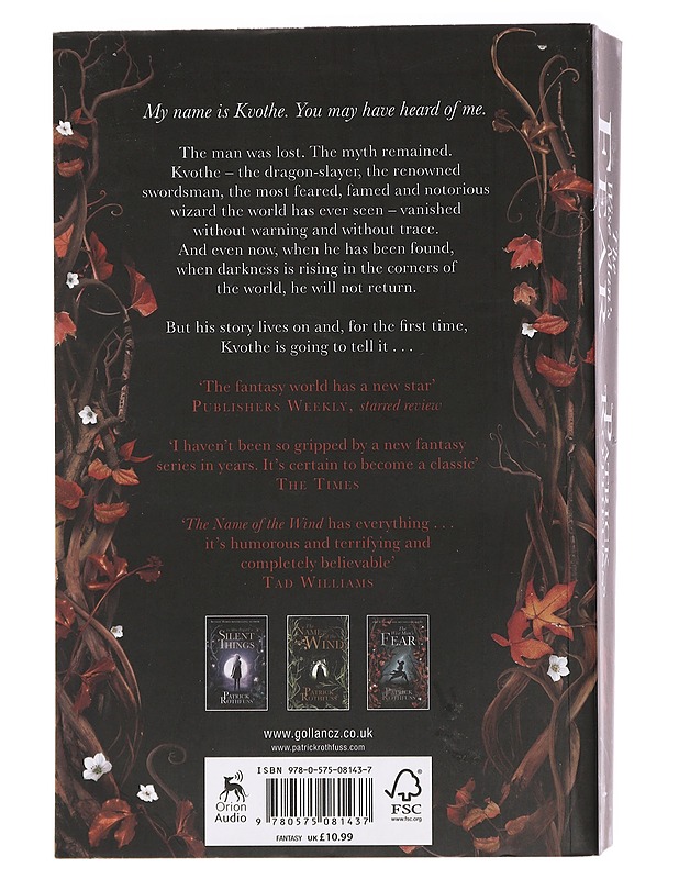 The wise man's fear - Patrick Rothfuss - Fantasia- ja scifi - 10105429385 - 1