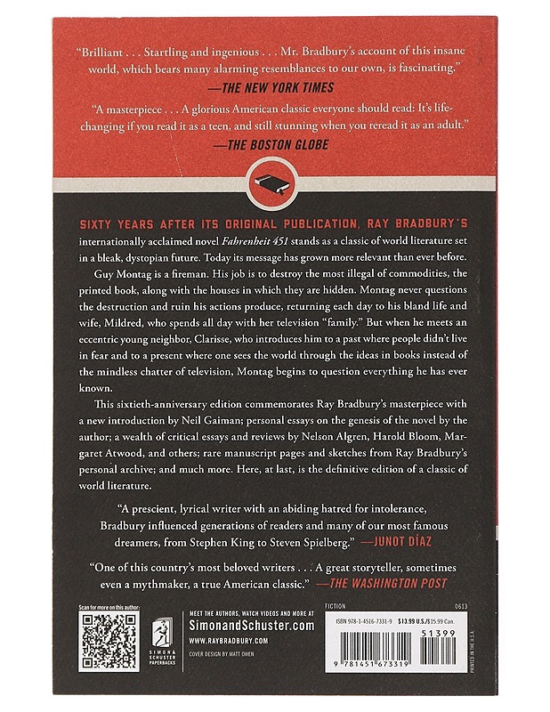 Fahrenheit 451 - Bradbury, Ray - Fantasia- ja scifi - 10105429403 - 1