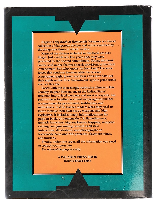 Ragnar's Big Book of Homemade Weapons - Ragnar Benson - Tietokirjat - 10105429445 - 1