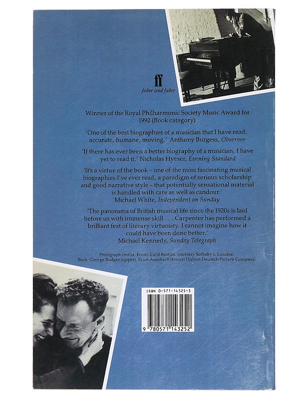 Benjamin Britten : a biography - Humphrey Carpenter - Historiakirjat - 10105429454 - 1