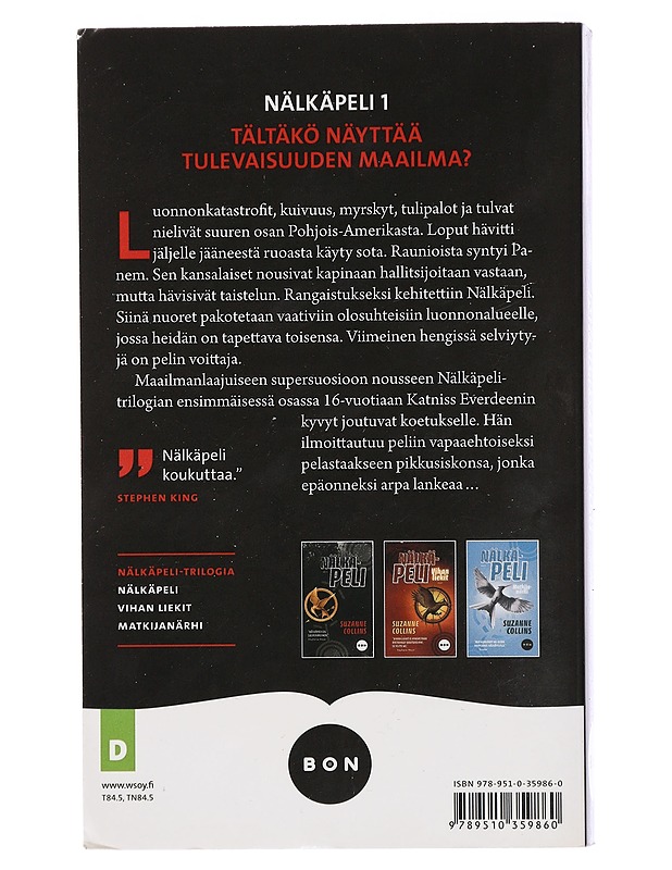 Nälkäpeli 1-3 - Suzanne Collins - Romaanit ja novellit - 10105429486 - 1
