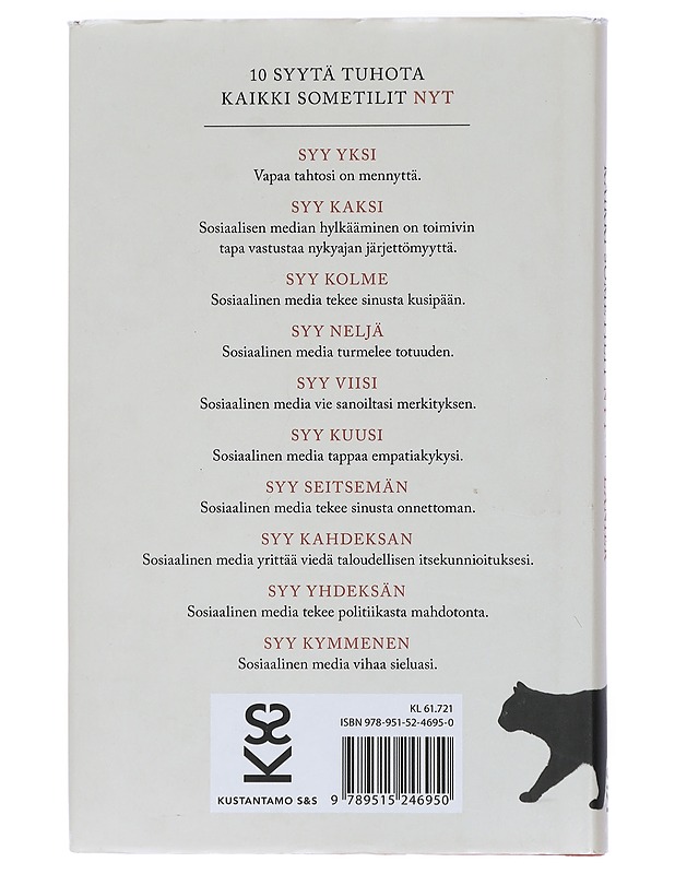 10 syytä tuhota kaikki sometilit nyt - Lanier, Jaron - Tietokirjat ja oppaat - 10105429512 - 1