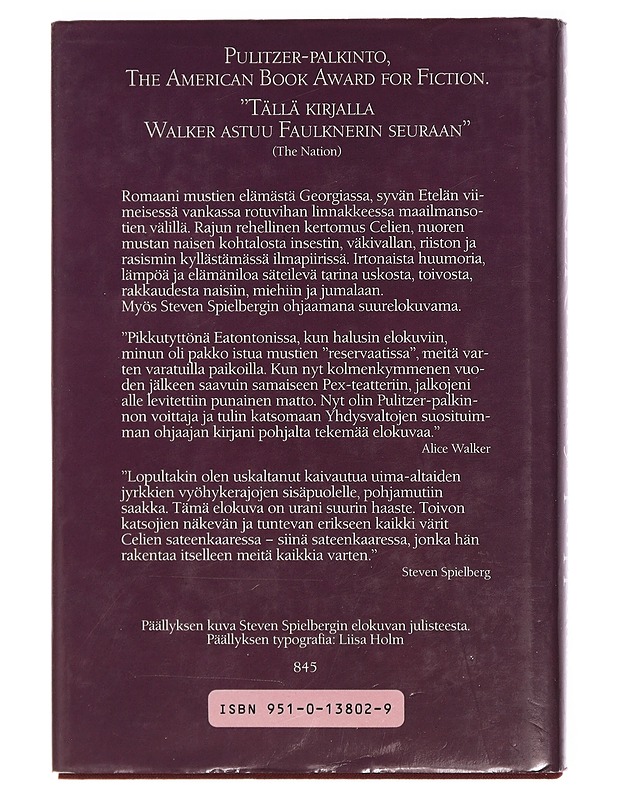 Häivähdys purppuraa - Walker, Alice - Romaanit ja novellit - 10105429546 - 1