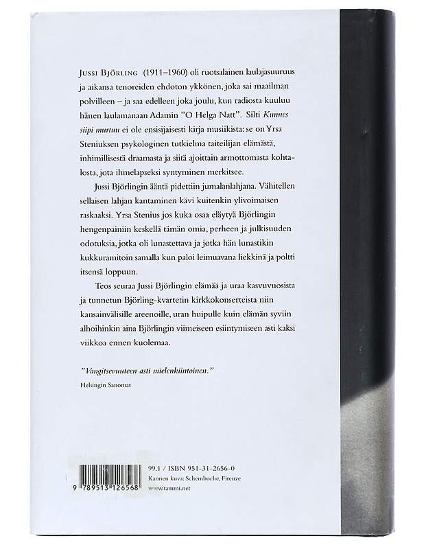 Kunnes siipi murtuu : Jussi Björlingin taru - Yrsa Stenius - Elämäkerrat ja muistelmat - 10105429682 - 1