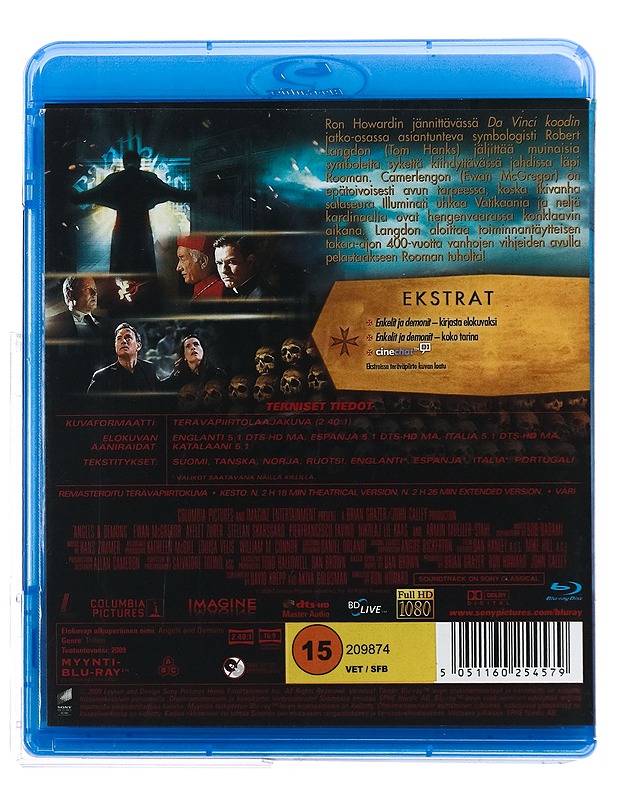 Enkelit Ja Demonit - Blu-Ray - Blu-ray-levyt - 10105429742 - 1