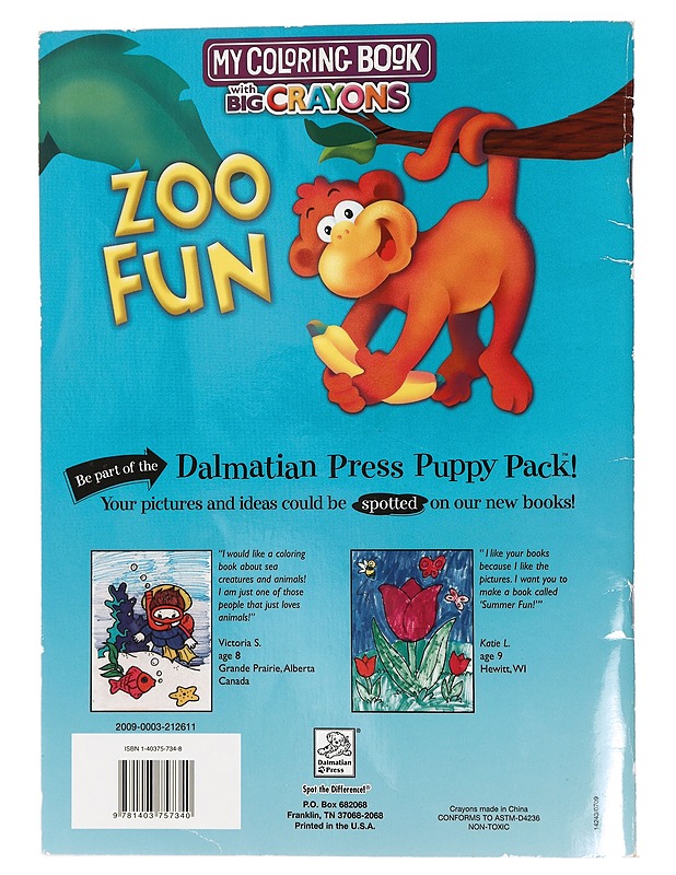 Zoo fun : My Coloring book with Big Crayons - Lastenkirjat - 10105429748 - 1